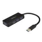 StarTech ST4300MINI 4 Port USB 3.0 Hub (SuperSpeed 5Gbps) with Fast Charge  Portable USB 3.1 Gen 1 Type-A Laptop/Desktop Hub - USB Bus Power or Self Powered for High Performance  Mini/Compact