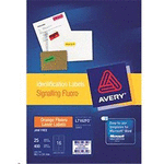 AVERY LABELS ORANGE 16 UP 25 SHEETS 99.1X34MM FLUORO L7162-25FO