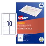 AVERY Business Cards Leathergrain 190gsm Inkjet Laser 10up 20 Sheets