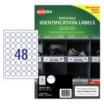 AVERY Weather Resistant Removable Label L4716 Laser 30mm White 48up 20 Sheets