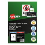 AVERY 959068 White Heavy Duty Labels 50 Labels / 25 Sheets 199.6 x 143.5 mm, Laser, Extra Strong Permanent