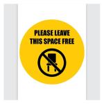 AVERY Pre-Printed Self-Adhesive Sign Please Leave this Space Free Round 20cm 5 Sheets