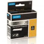Dymo Rhino Permanent Polyester Black on Metallic 19mm