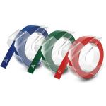 Dymo Embossing Labels 3 Multi-Pack Blue, Red, Green 9mm x 3m