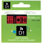 Dymo S0720570  TAPE D1 12MMX7M BLK/RED
