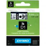 Dymo S0720770  TAPE D1 6MMX7M BLK/CLR