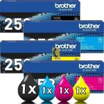 Brother TN258 Toner Commercial Pack - Black / Megenta / Yellow / Cyan 1000 Pages - for Brother MFCL3755CDW / HLL3240CDW / DCPL3560CDW / HLL8240CDW / MFCL3760CDW /  MFCL8390CDW Printer