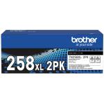 Brother TN258XLBK2PK Toner Catridge - Black - 2 Pack High Yield - 3000 Pages - for Brother MFCL3755CDW / HLL3240CDW / DCPL3560CDW / HLL8240CDW / MFCL3760CDW / MFCL8390CDW Printer