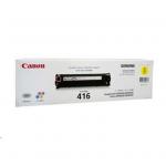 Canon Genuine CART416Y Toner Cartridge - Yellow for MF8050Cn