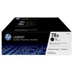 HP CE278AD 78A Dual Pack LaserJet Toner Cartridge - Black