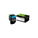 Lexmark 80C8SCE 808SCE Corporate Toner Cartridge - Cyan Standard Yield