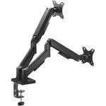 LUMI DTM97-C024UC Super Economical Gas Spring Dual Monitor Arm with USB Ports Black 17"-32"