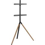 LUMI TT30-44F-01 Tripod Stylish Easel Studio TV Floor Stand Matte Black & Walnut 45"-65"