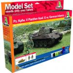 Italeri - 1/72 - Pz. Kpfw V Panther with German Infantry Model Set
