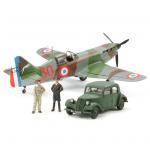 Tamiya Aircraft Series No.109 - 1/48 - Dewoitine D.520 - "French Aces" - with Staff Car