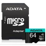 ADATA Premier PRO 64GB MicroSDXC with SD Adapter , Read up to 100MB/s, Write up to 75MB/s