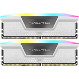Corsair VENGEANCE RGB 32GB DDR5 Desktop RAM Kit - White 2x 16GB - 6000MHz - 40-40-40-77 - CL40 - 1.35V - For Intel 600/700 Series - Intel XMP