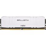 Crucial Ballistix 8GB DDR4 Desktop RAM - White 2666 MT/s (PC4-21300) - Unbuffered - DIMM - 288pin - For Intel and AMD Ryzen Platforms