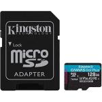 Kingston Canvas Go! Plus 128GB microSD Memory Card, Class 10, UHS-I, U3, V30, A2 ,up to 170MB/s read, and 90MB/s write, for Android mobile devices, action cams, drones and 4K video production