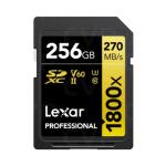 Lexar Professional Gold Series SDXC Memory Card - 256GB UHS-II - V60 - 1800x - Read up to 270MB/s - Write up to 180MB/s - Captures High-Quality Images & Extended Lengths of Stunning 1080p FHD / 3D / 4K Video with a DSLR Camera / HD Camcorde