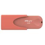 PNY Attache 4 USB Flash Drive - 32GB - Coral USB 2.0