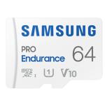 Samsung Pro Endurance 64GB Micro SDXC with Adapter, up to 100MB/s Read, up to 30MB/s Write perfect fit for Surveillance (IP/Home/Network) cam, Dash cam, Body cam, and other always-on applications.