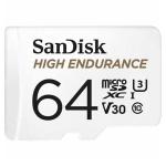 SanDisk High Endurance 64GB Micro SDXC UHS-I, C10, U3, V30, 100MB/s R, 40MB/s W,HIGH ENDURANCE LETS YOU RECORD AND RE-RECORD,