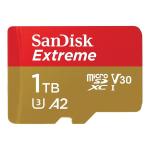 SanDisk Extreme MicroSDXC 1TB Up to 190MB/s read, 130MB/s Write,C10, U3, V30, A2. Perfect for 4G smartphones, tablets, and cameras, Drones
