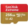 SanDisk Extreme 256GB microSDXC Memory Card Class 10 - U3 - V30 - A2 - Read up to 190MB/s - Write up to 130MB/s - SanDisk Extreme 256GB microSDXC Memory Card Class 10 - U3 - V30 - A2 - Read up to 190MB/s - Write up to 130MB/s -