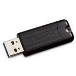 Verbatim 49317 Pinstripe USB Flash Drive - 32GB - Black USB 3.0