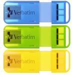 Verbatim 66761 Pop-Up USB 2.0 32Gb Triple Pack - Assorted Bright Colours - Blue/Yellow/Green