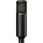 Sony C80 Unidirectional Professional Studio Condenser Microphone for Voice / Vocal Recording - XLR connector - Low-cut filter & 10dB pad - Carry case & shockmount suspension cradle included