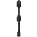 atdec AWMS-2-BT75-H-B Heavy Duty Dual Vertical Monitor Mount with HD F-clamp Black