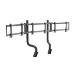 LUMI LRS02-SR02 Triple Monitor Mount for LRS02-BS Stand designed for racing simulator cockpit, 2 height settings, anti-theft locking hole, weight capacity up to 30KG, cockpit seat NOT INCLUDED