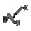 Brateck LDA30-114 17" -32" Dual Screen Wall Mounted Gas Spring Monitor Arms. Max load: 9kgs (per arm).VESA75x75 & 100x100. Extend, tilt and swivel. Detachable VESA Plate. Max Arm Extn - 422mm. Matte Black Color Brateck LDA30-114 17" -32" Dual Screen Wall Mounted Gas Spring Monitor Arms. Max load: 9kgs (per arm).VESA75x75 & 100x100. Extend, tilt and swivel. Detachable VESA Plate. Max Arm Extn - 422mm. Matte Black Color