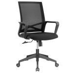 Brateck CH05-11 Office Chair, Ergonomic     with Breathable MeshBack.PneumaticSeat- Height Adjustment,PUHooded Casters, Adjustable Tilt Back, Height-Adjust Armrests. Black Colour.