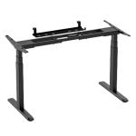 Brateck M06-23DE-AI.BLK Smart Dual-Motor Sit-Stand Desk with Intelligent APP Control - Black - Programmable Height Range, Collision Avoidance System, Sit/Stand Time Reminder, Dims 1000-1700x600x620-1280mm