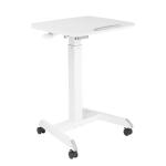 Commbox Roamer Tilt Height Adjustable Mobile Workstation - White