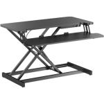 KONIC Gas Spring Sit-Stand Desk Converter with Keyboard Tray - Worksurface Size 800x400x16mm - Max Load 15kg - Height Range 115~510mm