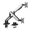 KONIC 17"-32" Dual Monitor Stand - Weight Capacity 2-9kg - VESA 100x100 75x75 - Matte Black & White KONIC 17"-32" Dual Monitor Stand - Weight Capacity 2-9kg - VESA 100x100 75x75 - Matte Black & White