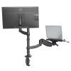 Loctek 10"-30" Single Monitor Ergonomic Gas Spring Arm - With 10.1"-17.3" Laptop Notebook Stand Riser - Max Load 5KG - VESA 100mm Loctek 10"-30" Single Monitor Ergonomic Gas Spring Arm - With 10.1"-17.3" Laptop Notebook Stand Riser - Max Load 5KG - VESA 100mm