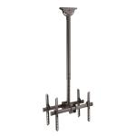 StarTech.com FPCEILBTB Dual TV Ceiling Mount - Back-to-Back Heavy Duty Hanging Dual Screen Mount with Adjustable Telescopic 3.5' to 5' Pole - Tilt/Swivel/Rotate - VESA Bracket for 32-75" Displays