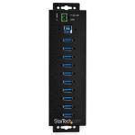 StarTech HB30A10AME 10-Port USB 3.0 Hub with Power Adapter - Metal Industrial USB-A Hub with ESD & 350W Surge Protection - Din/Wall/Desk Mountable - High Speed USB 3.1 Gen 1 5Gbps Hub