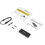 StarTech.com M2E1BRU31C USB-C 10Gbps M.2 NVMe PCIe SSD Enclosure - Rugged Aluminum External M.2 PCIe M-Key Case IP67 Rated - 1GB/s Read/Write - Supports 2230/2242/2260/2280 - TB3 Compatible - Mac/PC