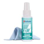 Verbatim 66610 Cleaning Kit - 60ML  premium monitor LCD LED screen cleaning spray with 20 x 20cm microfibre cloth, 100% natural chemicals, kill 99.9% of germs