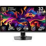 MSI MPG 322URX QD-OLED 32" 4K 240Hz OLED Gaming Monitor with DP 2.1 80Gbps - 3840x2160 - 0.03ms / 240Hz - DisplayPort - HDMI 2.1 - USB-C 90W - HDR400 True Black - / Height / Swivel / Tilt Adjustable - 100x100 VESA