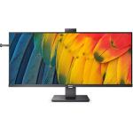 Philips 40B1U5601H 40" Ultrawide Business Monitor with Built-in Webcam 3440x1440 - IPS Panel - DisplayPort - HDMI - USB-C 100W- RJ45 - Speaker - USB Hub - Webcam - Height / Swivel / Tilt Adjustable - 100x100 VESA