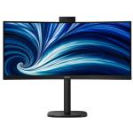 Philips 34B2U3600CH 34" Curved USB-C Ultrawide Monitor with Pop-up Webcam 3440x1440 -  HDMI / DisplayPort 1.4 / USB-C 90W - RJ45 - KVM - USB Hub - Speakers - Height Adjustable - 100x100 VESA