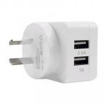 3SIXT Dual USB 3.4A AC Charger - White