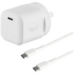 3SIXT 3S-2623 Wall Charger GaN 20W USB-C PD + USB-C to USB-C - W